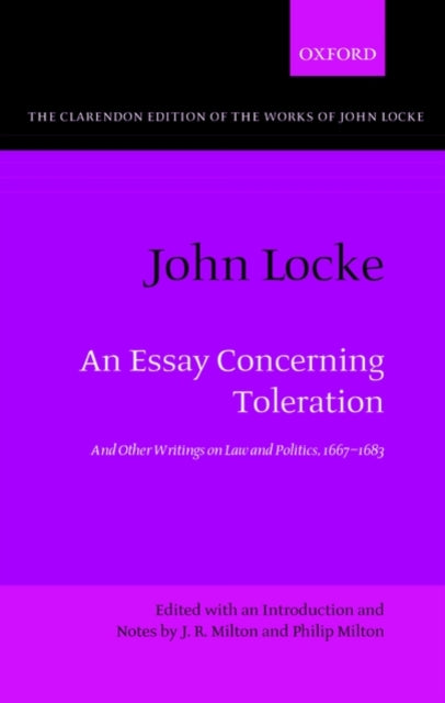 Book cover of: John Locke: An Essay concerning Toleration. By: John Locke