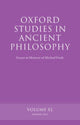 Book cover of: Oxford Studies in Ancient Philosophy, Volume 40