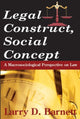 Book cover of: Legal Construct, Social Concept