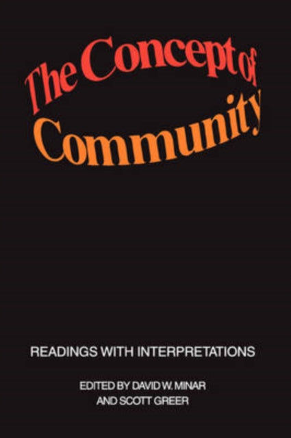 Book cover of: Concept of Community. By: David Minar