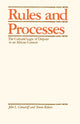 Book cover of: Rules and Processes. By: John L. Comaroff