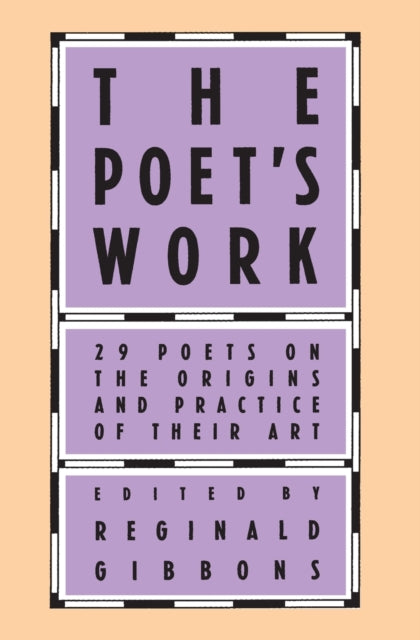Book cover of: Poet's Work. By: Reginald Gibbons