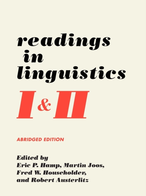 Book cover of: Readings in Linguistics I & II
