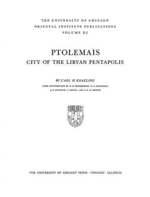 Book cover of: Ptolemais. By: Carol H. Kraeling