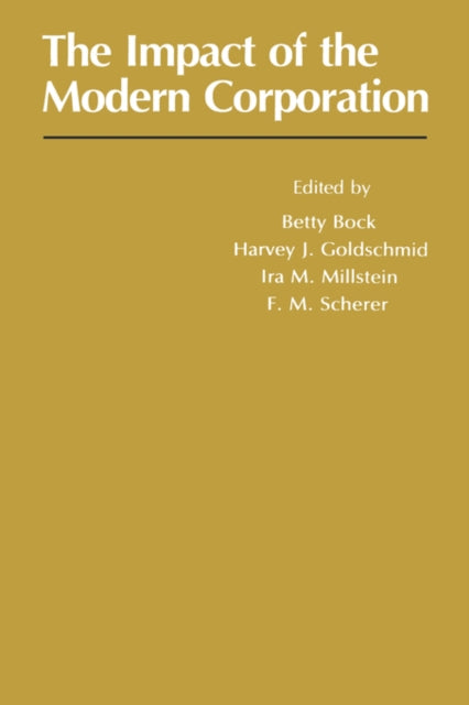 Book cover of: Impact of the Modern Corporation