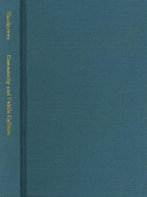 Book cover of: Community and Public Culture. By: Anne Hardgrove