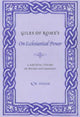 Book cover of: Giles of Rome's On Ecclesiastical Power. By: Robert Dyson