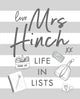 Book cover of: Mrs Hinch: Life in Lists. By: Hinch
