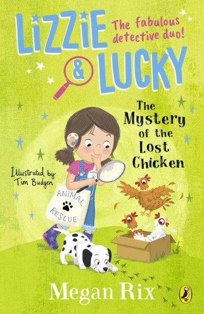 Book cover of: Lizzie and Lucky: The Mystery of the Lost Chicken. By: Megan Rix