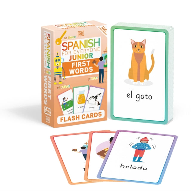 Book cover of: Spanish for Everyone Junior First Words Flash Cards