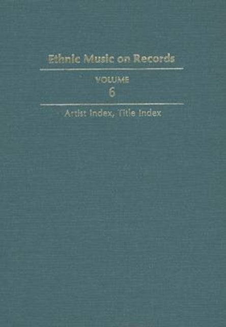 Book cover of: Ethnic Music on Records. By: Richard K. Spottswood