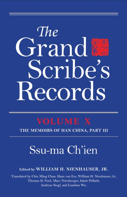 Book cover of: Grand Scribe's Records, Volume X. By: Ssu-ma Ch'ien