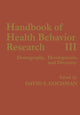 Book cover of: Handbook of Health Behavior Research III. By: David S. Gochman