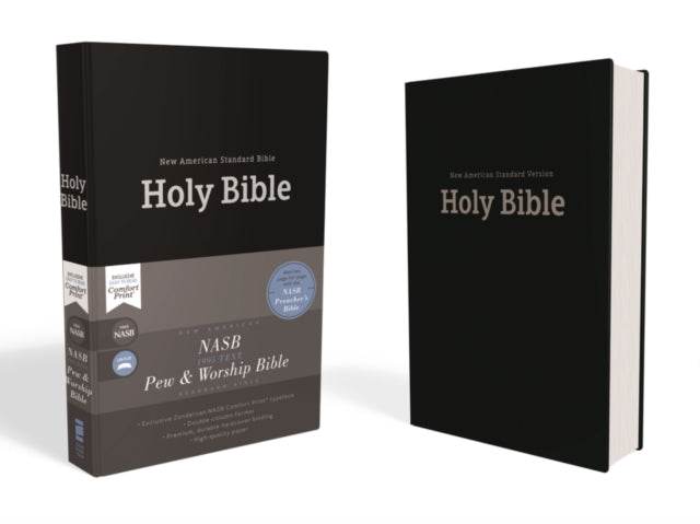 Book cover of: NASB, Church Bible (Pew Bible), Hardcover, Black, 1995 Text, Comfort Print. By: Zondervan Publishing Company