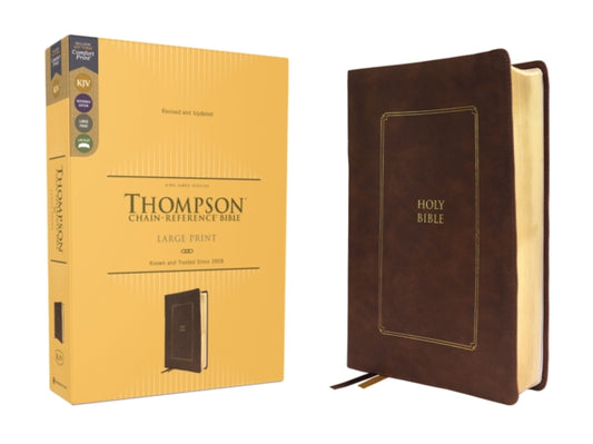 Book cover of: KJV, Thompson Chain-Reference Bible, Large Print, Leathersoft, Brown, Red Letter, Comfort Print. By: Frank Charles Thompson