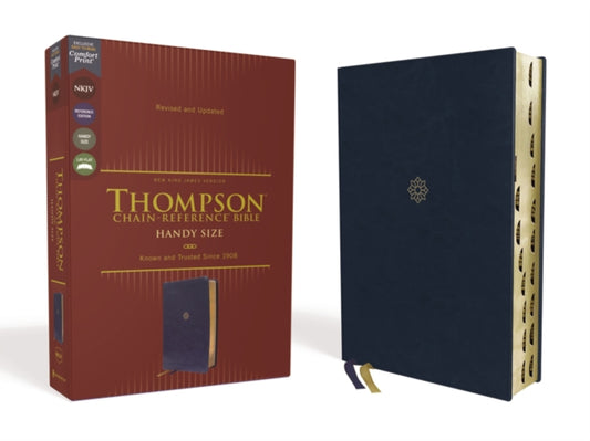 Book cover of: NKJV, Thompson Chain-Reference Bible, Handy Size, Leathersoft, Navy, Red Letter, Thumb Indexed, Comfort Print. By: Frank Charles Thompson