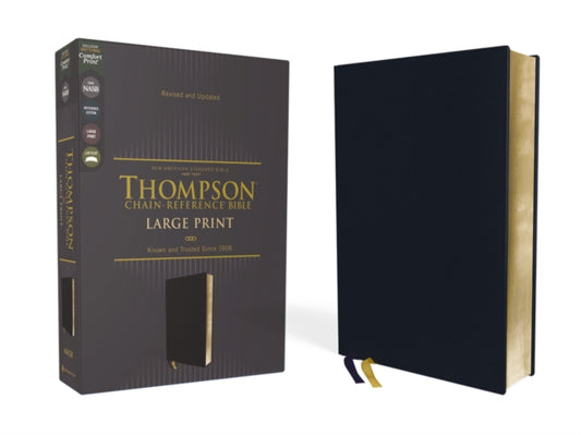 Book cover of: NASB, Thompson Chain-Reference Bible, Large Print, Leathersoft, Navy, 1995 Text, Red Letter, Comfort Print. By: Zondervan