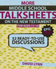 Book cover of: More Middle School TalkSheets on the New Testament, Epic Bible Stories