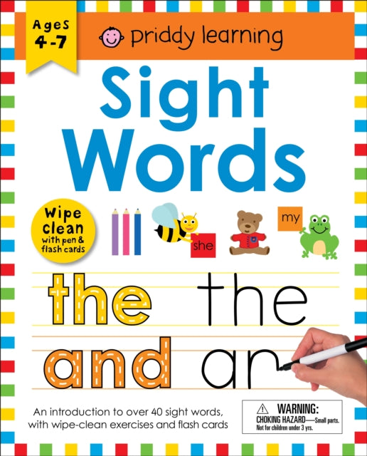Book cover of: Wipe Clean Workbook: Sight Words (enclosed spiral binding). By: Roger Priddy