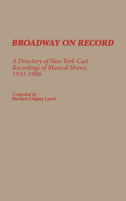 Book cover of: Broadway on Record