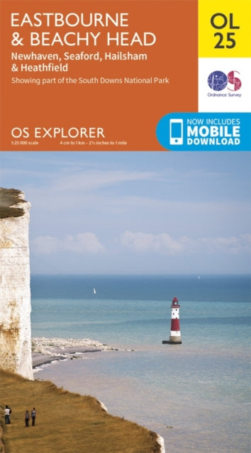 Book cover of: Eastbourne & Beachy Head, Newhaven, Seaford, Hailsham & Heathfield. By: Ordnance Survey