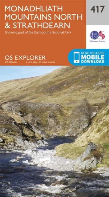 Book cover of: Monadhliath Mountains North and Strathdearn. By: Ordnance Survey