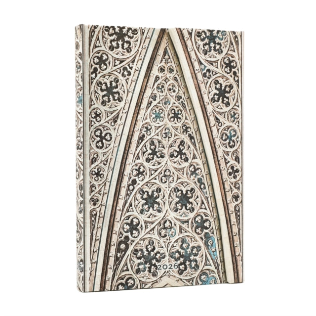 2026 Vault of the Milan Cathedral (Duomo di Milano) Mini 12-month Horizontal Hardcover Flexi Dayplanner 2026 (Wrap Closure) 9780349707365 Paperblanks