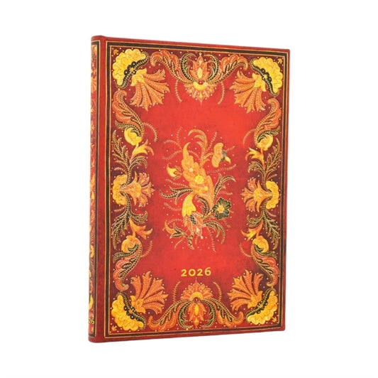 Book cover of: 2026 Fiammetta Midi 12-month Horizontal Hardcover Flexi Dayplanner 2026 (Elastic Band Closure). By: Paperblanks