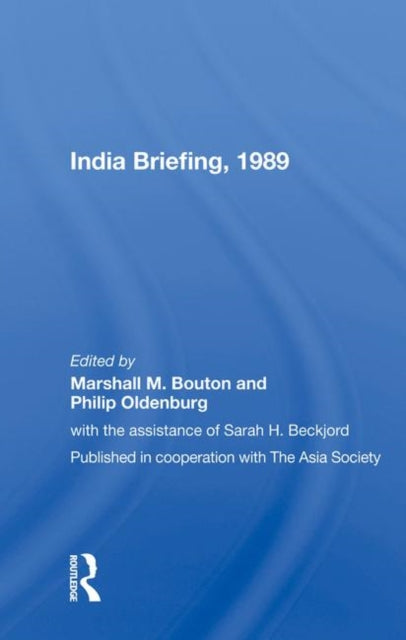 Book cover of: India Briefing, 1989