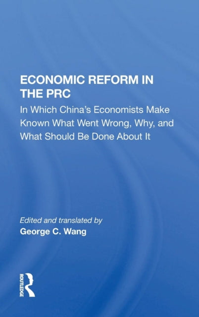 Book cover of: Economic Reform In The Prc. By: C. W. Borklund