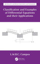 Book cover of: Classification and Examples of Differential Equations and their Applications. By: Luis Manuel Braga da Costa Campos