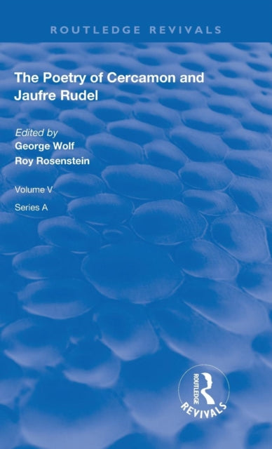 Book cover of: Poetry of Cercamon and Jaufre Rudel