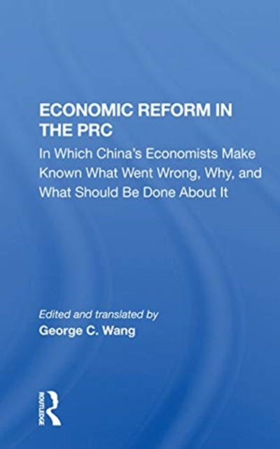 Book cover of: Economic Reform In The Prc. By: C. W. Borklund