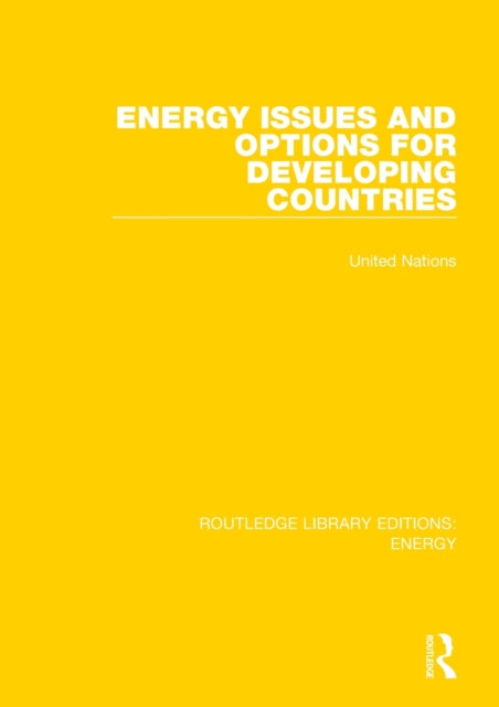 Book cover of: Energy Issues and Options for Developing Countries