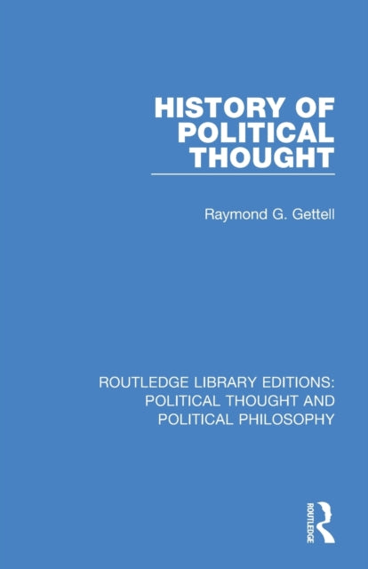 Book cover of: History of Political Thought. By: Raymond Garfield Gettell