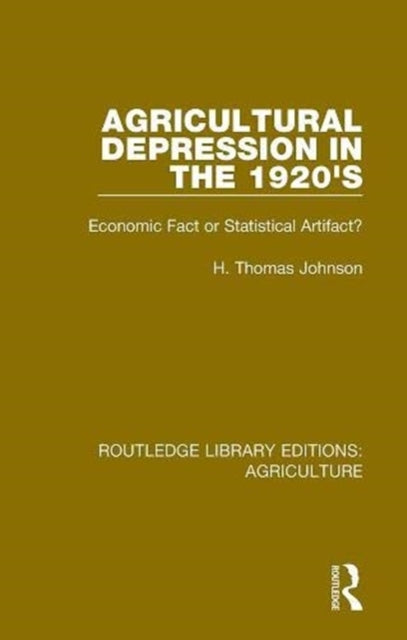 Agricultural Depression in the 1920's