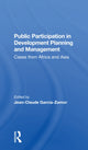 Book cover of: Public Participation In Development Planning And Management. By: Jean Claude García Zamor