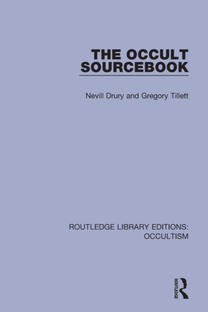 Book cover of: Occult Sourcebook. By: Nevill Drury