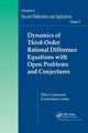 Book cover of: Dynamics of Third-Order Rational Difference Equations with Open Problems and Conjectures. By: Elias Camouzis