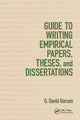Book cover of: Guide to Writing Empirical Papers, Theses, and Dissertations. By: G. David Garson