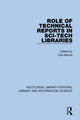 Book cover of: Role of Technical Reports in Sci-Tech Libraries. By: Ellis Mount