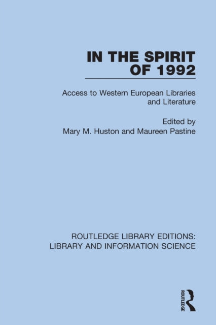 Book cover of: In the Spirit of 1992. By: Mary M. Huston
