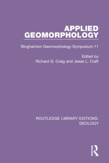 Book cover of: Applied Geomorphology. By: Richard G. Craig