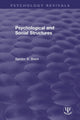 Book cover of: Psychological and Social Structures. By: Sandor B. Brent