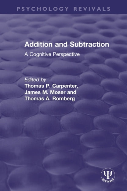 Book cover of: Addition and Subtraction. By: Thomas P. Carpenter