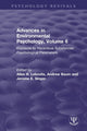 Book cover of: Advances in Environmental Psychology, Volume 6. By: Allen H. Lebovits