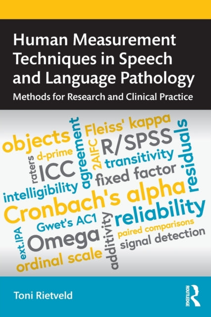 Book cover of: Human Measurement Techniques in Speech and Language Pathology. By: Rietveld Toni