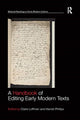 Book cover of: Handbook of Editing Early Modern Texts. By: Claire Loffman