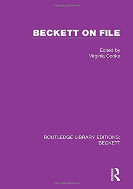 Book cover of: Beckett on File. By: Virginia Cooke