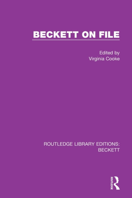 Book cover of: Beckett on File. By: Virginia Cooke
